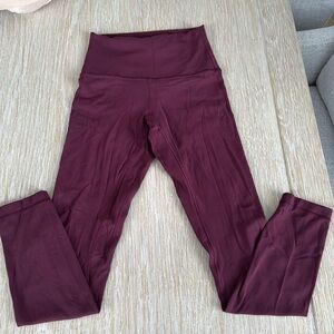 Lululemon Align High-Rise Pant 25” garnet